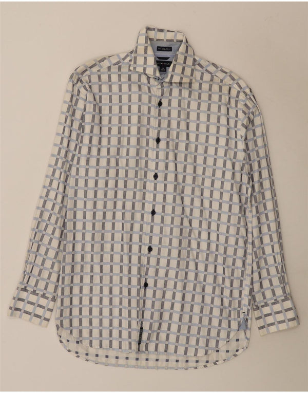 Tommy Hilfiger Mens Shirt Small White Check Cotton