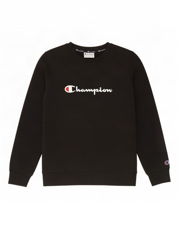 Champion Womens Graphic Sweatshirt Jumper UK 16 Large Black Cotton