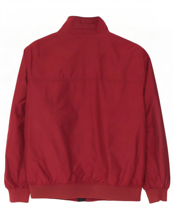 Gant Mens Bomber Windbreaker Jacket UK 42 XL Burgundy Polyester