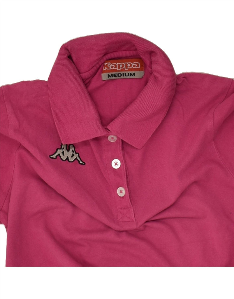 KAPPA Womens Polo Shirt UK 14 Medium Pink Cotton | Vintage Kappa | Thrift | Second-Hand Kappa | Used Clothing | Messina Hembry 