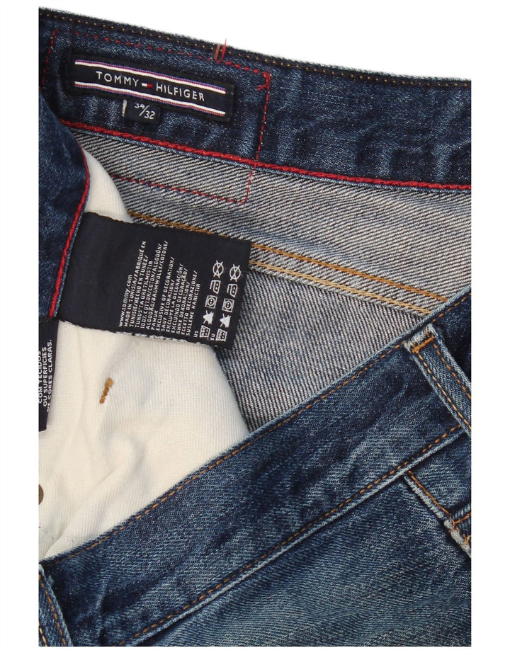 TOMMY HILFIGER Mens Straight Jeans W34 L32 Blue Cotton