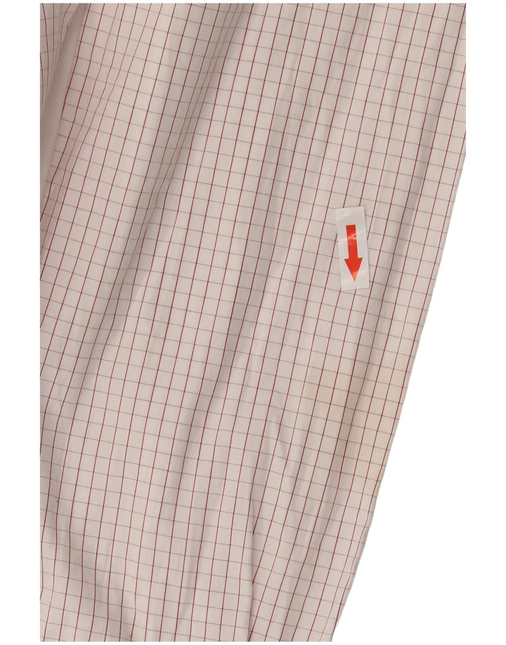 Massimo Dutti Mens Shirt EU 42 Large White Check Cotton