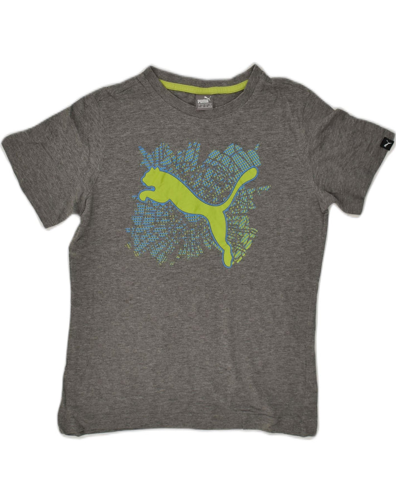 PUMA Boys Graphic T-Shirt Top 11-12 Years Grey | Vintage Puma | Thrift | Second-Hand Puma | Used Clothing | Messina Hembry 