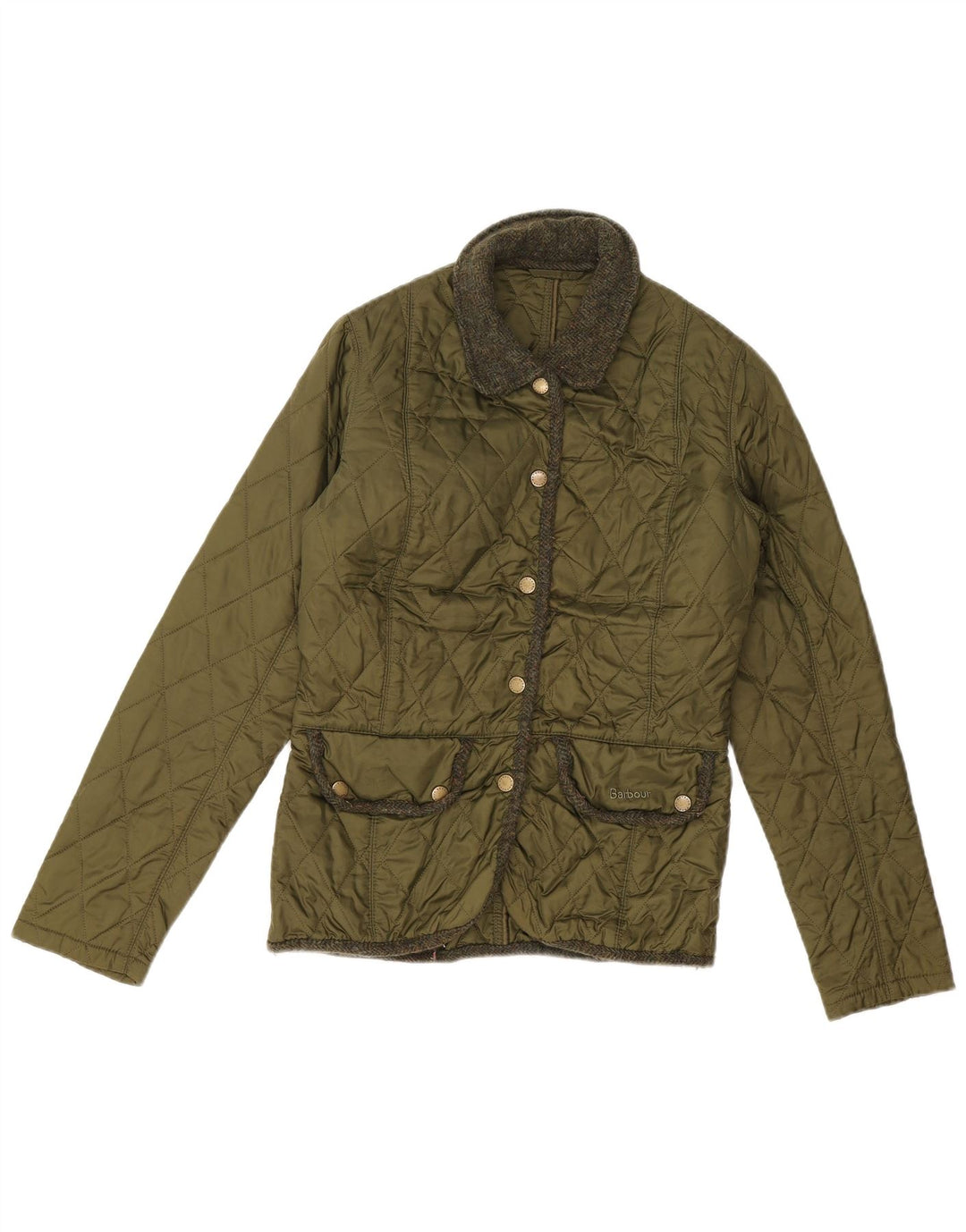 Barbour Womens Quilted Jacket UK 8 Small  Khaki