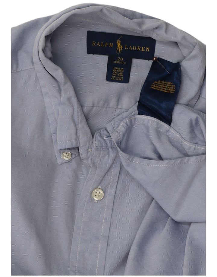 Ralph Lauren Boys Shirt 15-16 Years Blue Cotton