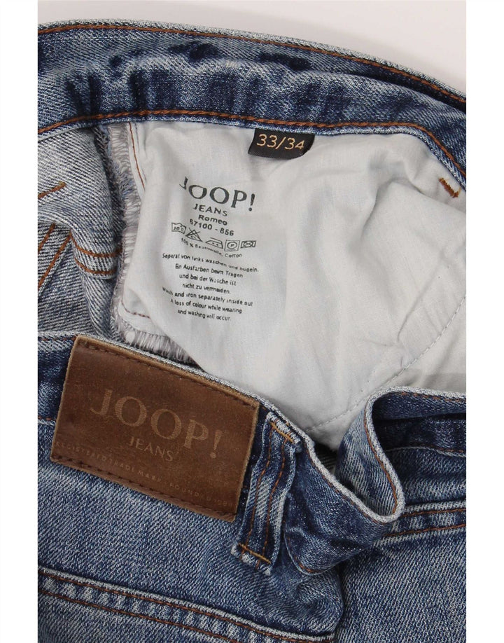 Joop Mens Bootcut Jeans W33 L34 Blue Cotton