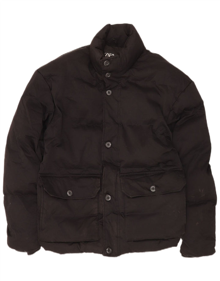 Zara Mens Padded Jacket UK 36 Small Black