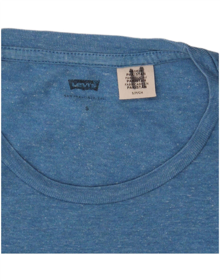 Levi's Mens Graphic T-Shirt Top Small Blue Flecked