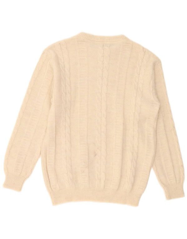 Pierre Cardin Mens Boat Neck Jumper Sweater Large Beige