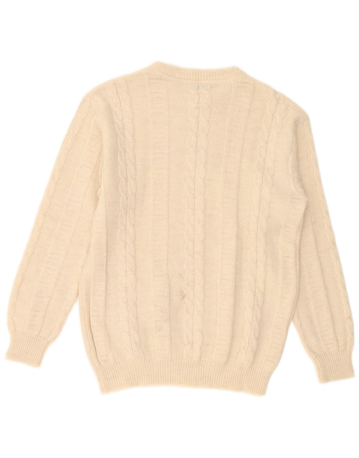 Pierre Cardin Mens Boat Neck Jumper Sweater Large Beige