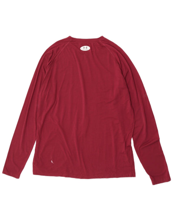 Under Armour Mens Graphic Top Long Sleeve XL Burgundy Polyester