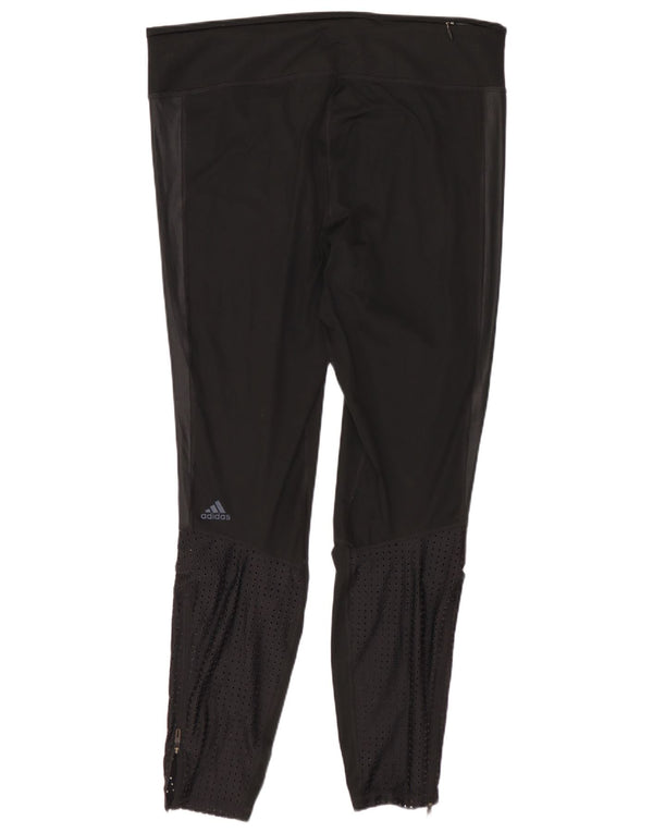 ADIDAS Womens Climalite Leggings UK 16/18 Large Black Colourblock