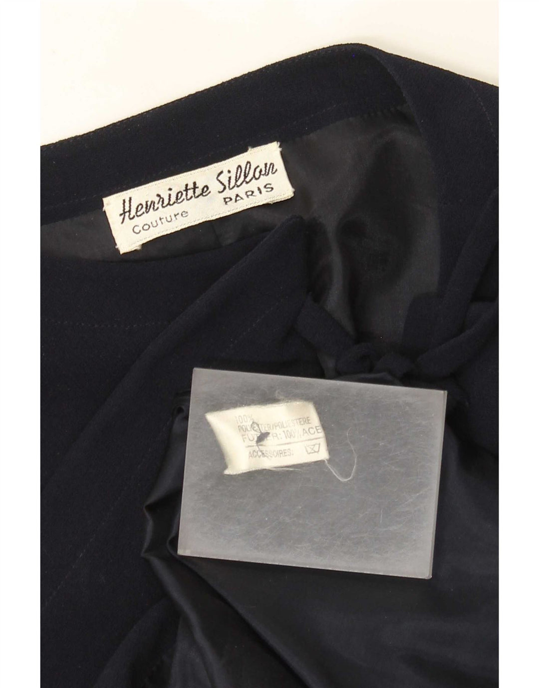 Vintage Womens Open Bolero Jacket UK 18 XL Navy Blue Polyester