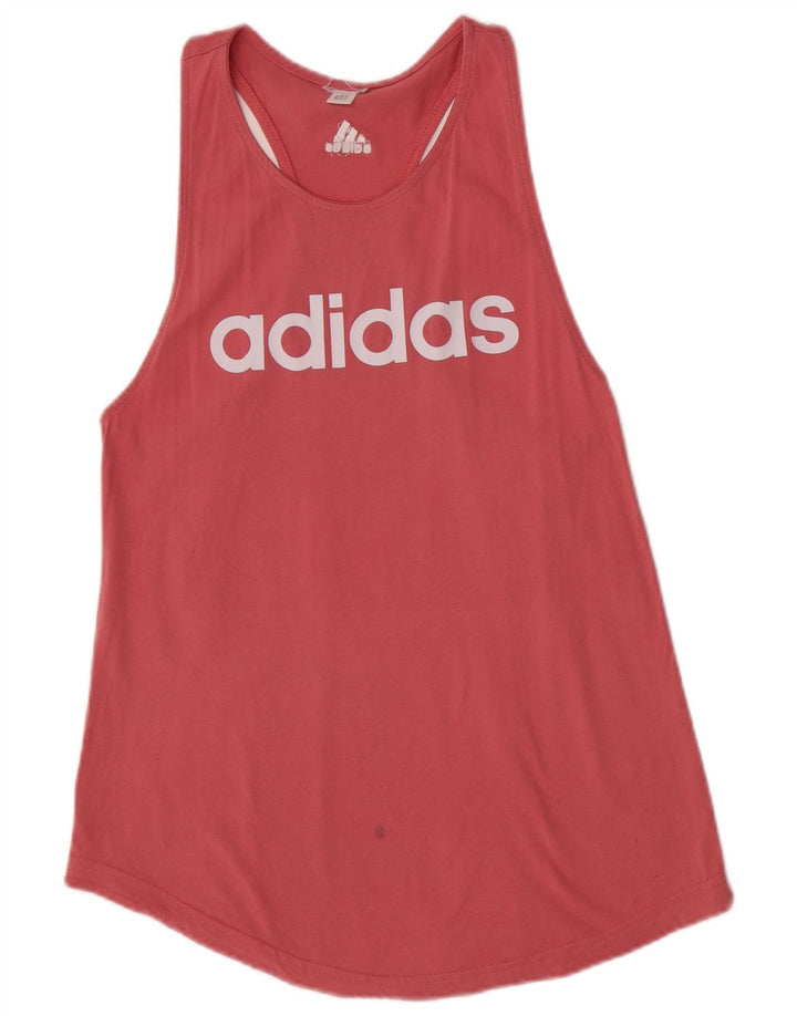 Adidas Womens Graphic Vest Top UK 10 Small Pink