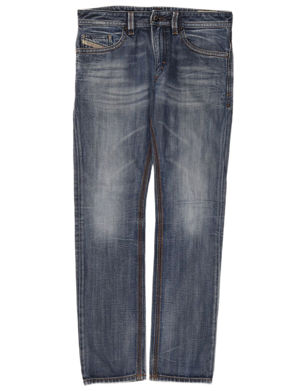 Diesel Mens Thavar Slim Fit Skinny Jeans W31 L30 Blue Cotton