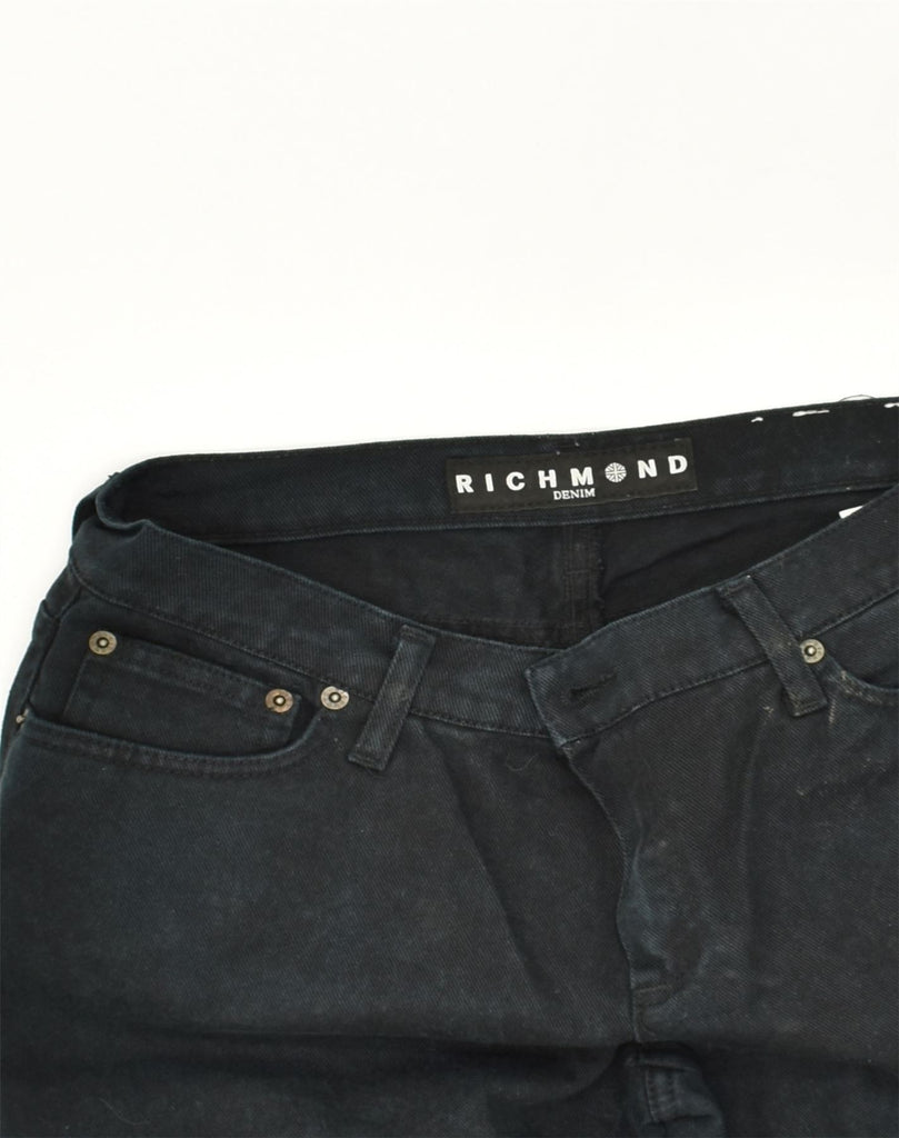 RICHMOND Mens Wide Leg Jeans W32 L30 Black Cotton | Vintage Richmond | Thrift | Second-Hand Richmond | Used Clothing | Messina Hembry 