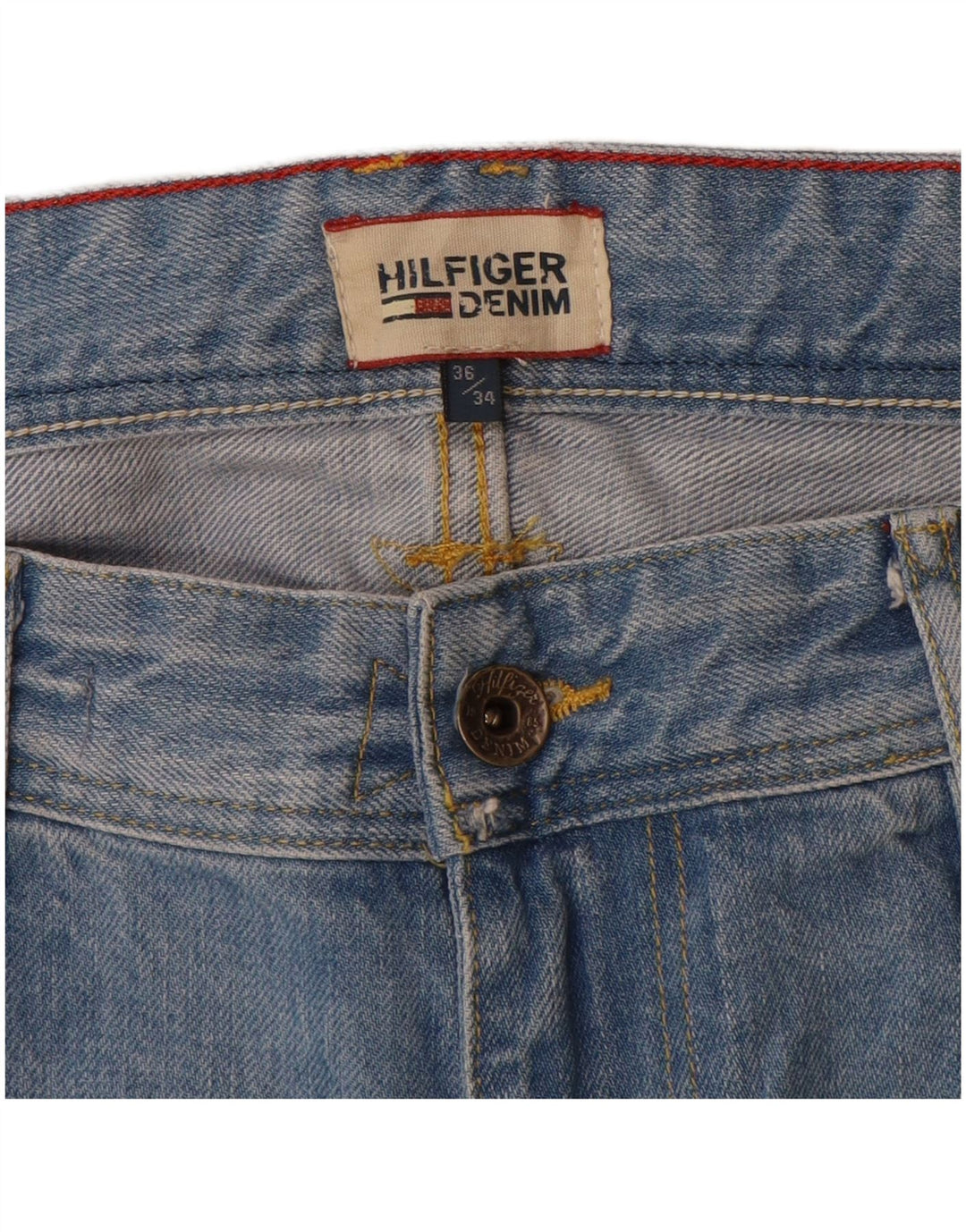 Tommy Hilfiger Mens Slim Jeans W36 L34 Blue Cotton