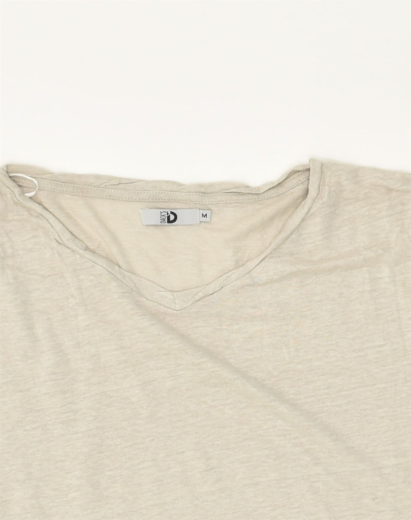 DACK'S Womens Oversized T-Shirt Top UK 14 Medium Beige Linen | Vintage Dack's | Thrift | Second-Hand Dack's | Used Clothing | Messina Hembry 