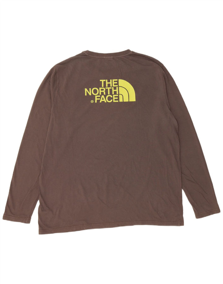 The North Face Mens Graphic Top Long Sleeve XL Grey Cotton