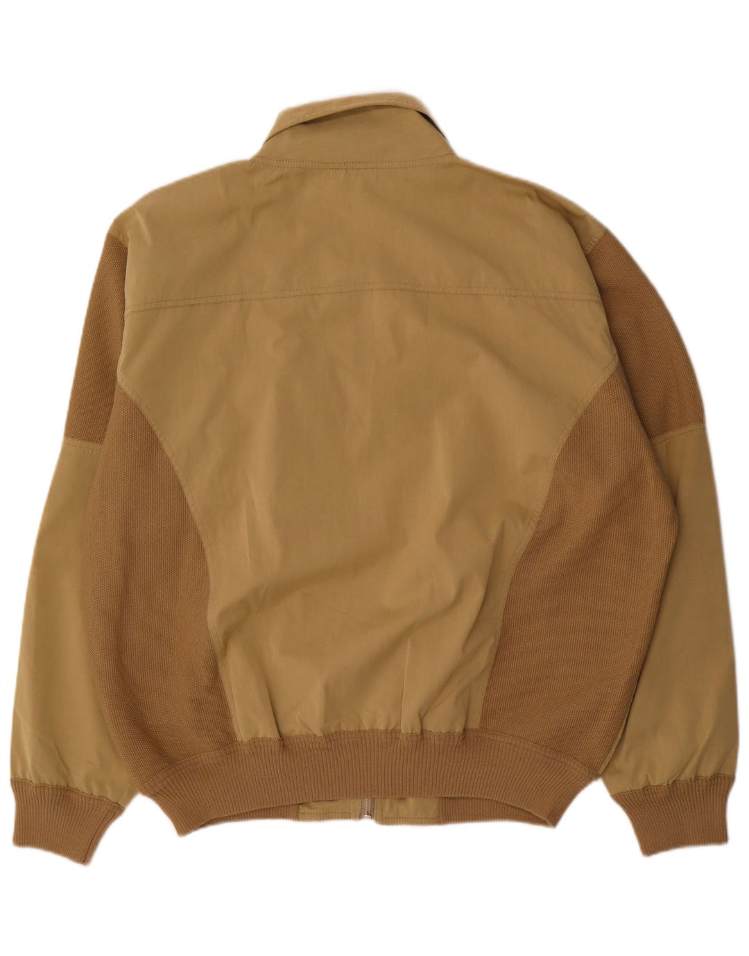 Vintage Mens Bomber Jacket IT 52 XL Beige Colourblock