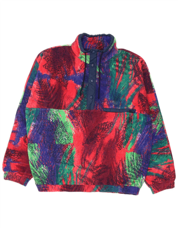 Colmar Mens Button Neck Fleece Jumper XL Multicoloured Floral Polyester