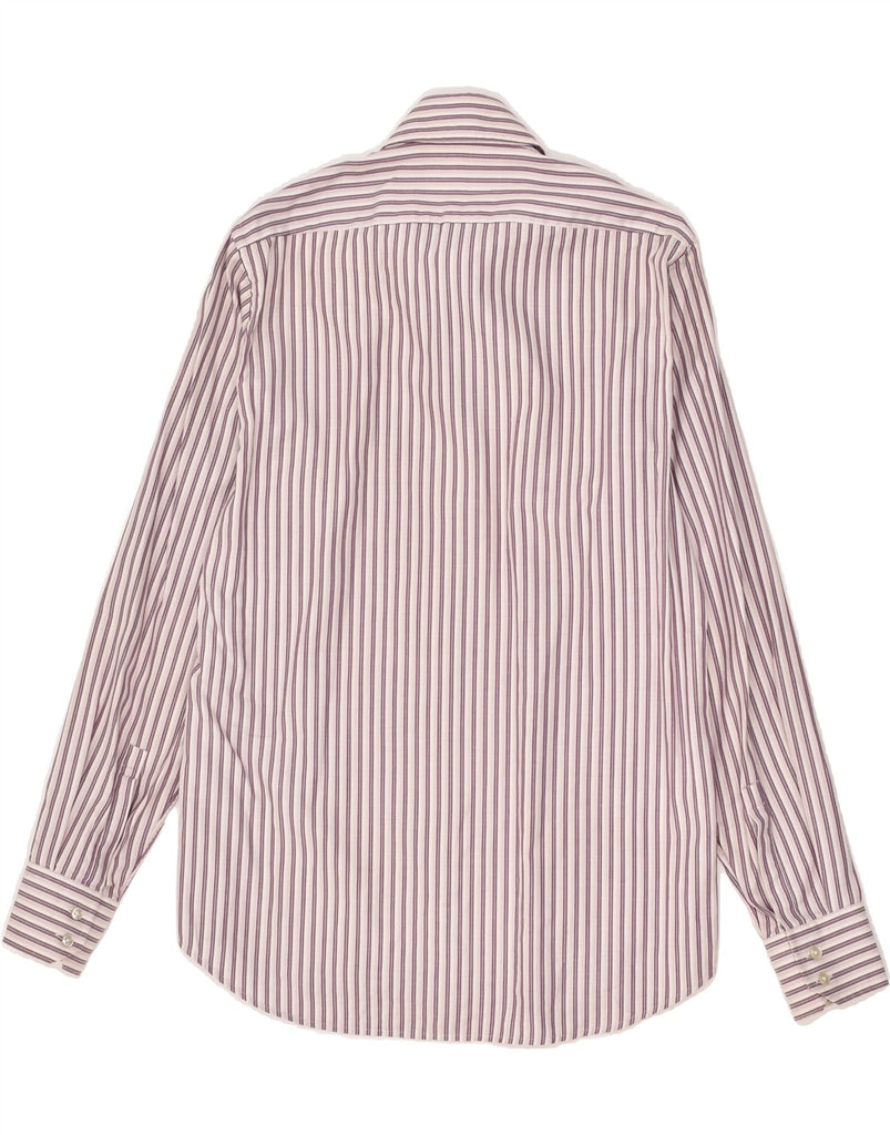 HUGO BOSS Mens Shirt Size 15 1/2 40 Medium Pink Striped Cotton | Vintage Hugo Boss | Thrift | Second-Hand Hugo Boss | Used Clothing | Messina Hembry 