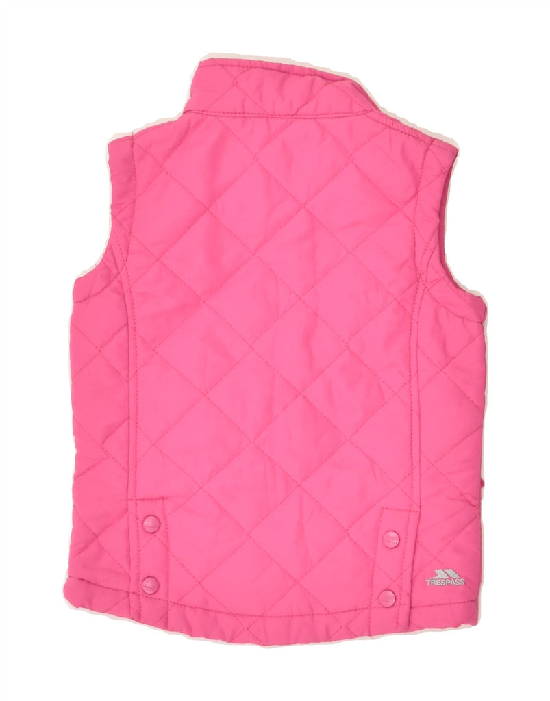 TRESPASS Girls Quilted Gilet 3-4 Years Pink Polyester | Vintage Trespass | Thrift | Second-Hand Trespass | Used Clothing | Messina Hembry 