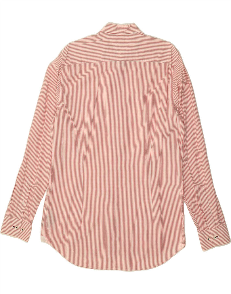 TOMMY HILFIGER Mens Slim Fit Shirt XL Pink Pinstripe Cotton | Vintage Tommy Hilfiger | Thrift | Second-Hand Tommy Hilfiger | Used Clothing | Messina Hembry 