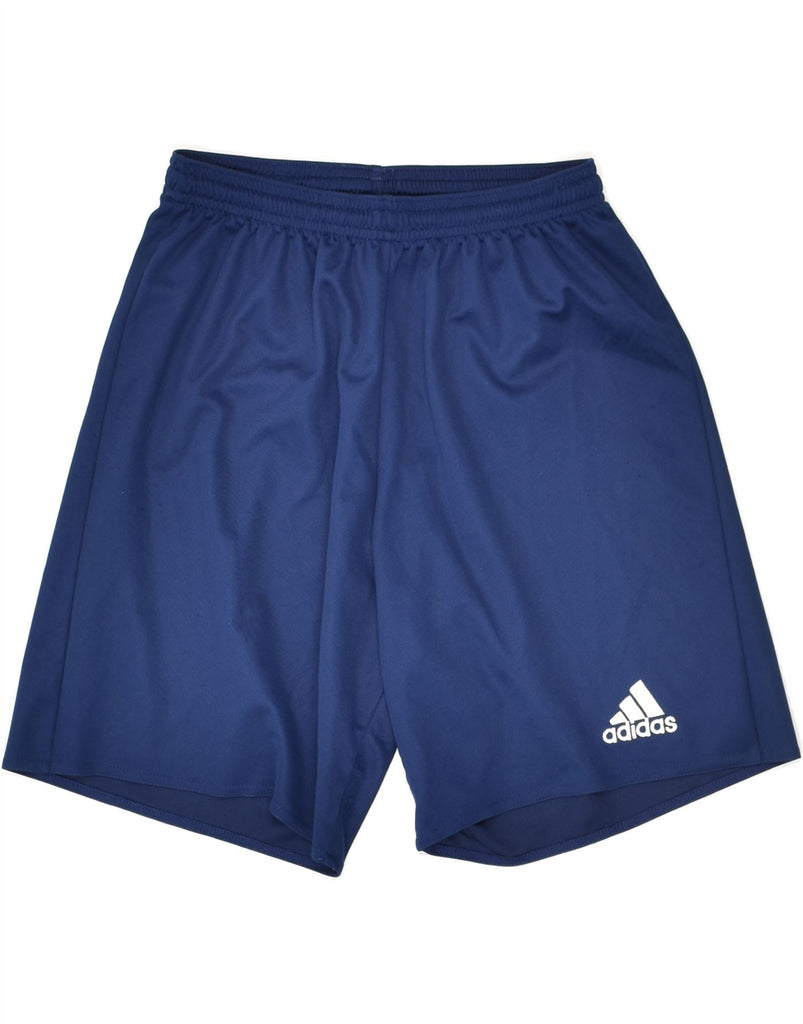 ADIDAS Boys Climalite Sport Shorts 9-10 Years Small  Navy Blue Polyester | Vintage Adidas | Thrift | Second-Hand Adidas | Used Clothing | Messina Hembry 