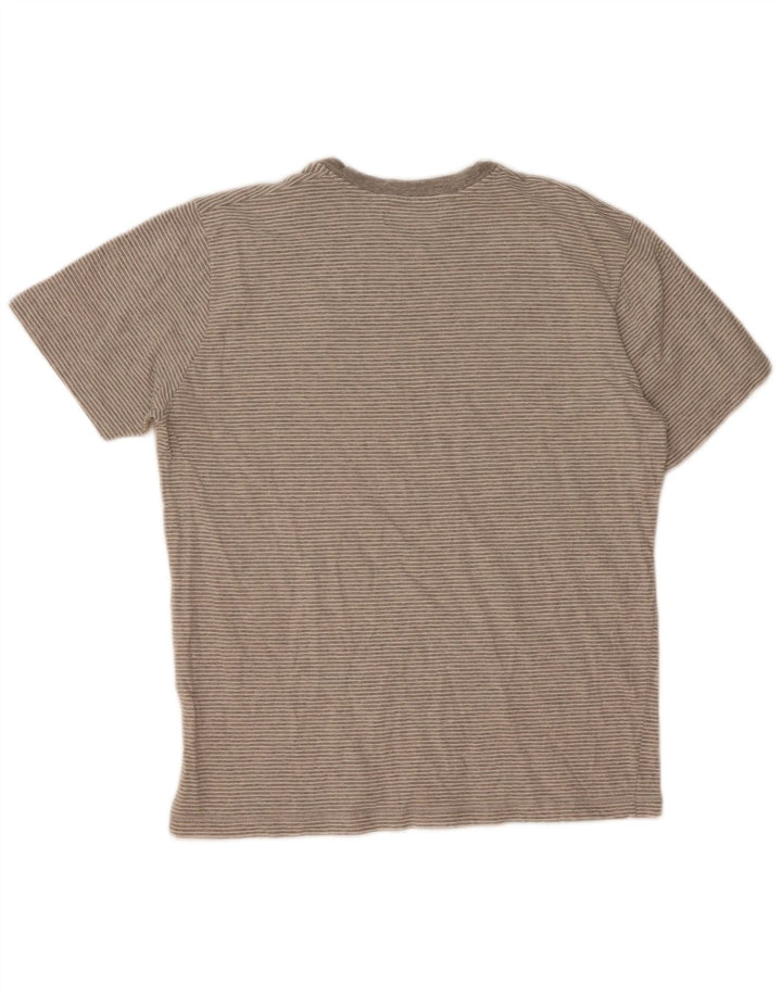 Converse Mens T-Shirt Top XL Grey Pinstripe Cotton