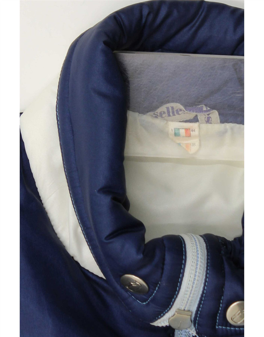 Ellesse Womens Padded Jacket IT 44 Medium Blue Colourblock
