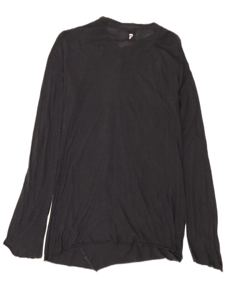 Dondup Womens Top Long Sleeve UK 10 Small Navy Blue