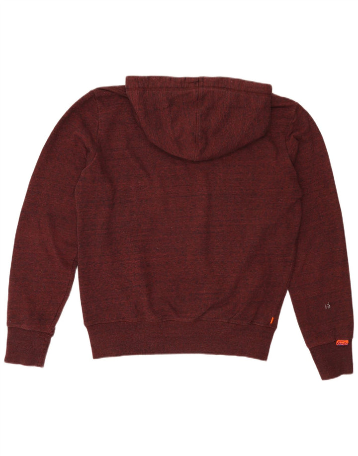 Superdry Mens Graphic Hoodie Jumper XL Burgundy Polyester