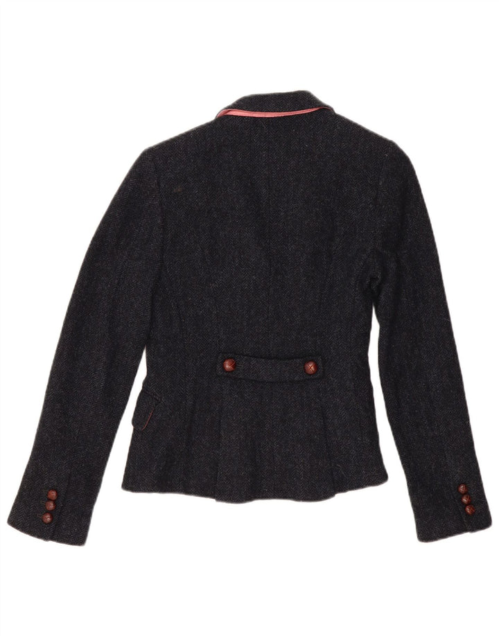 Jack Wills Girls 3 Button Blazer Jacket 11-12 Years Grey Wool
