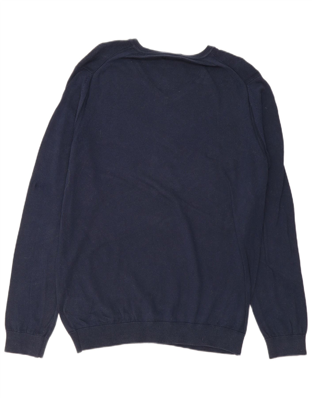 Lee Mens V-Neck Jumper Sweater Medium Navy Blue Cotton
