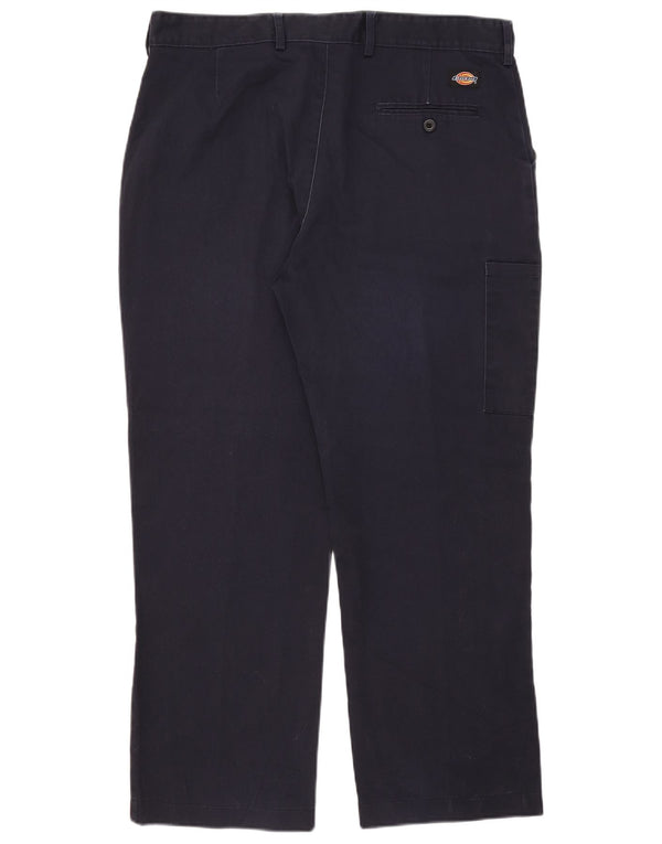 Dickies Mens Straight Cargo Trousers W38 L28 Navy Blue Polyester
