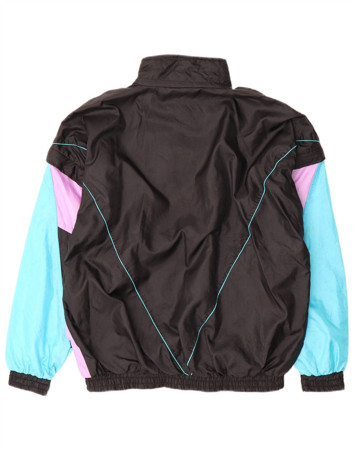 Vintage Mens Tracksuit Top Jacket XL Multicoloured Colourblock Polyamide