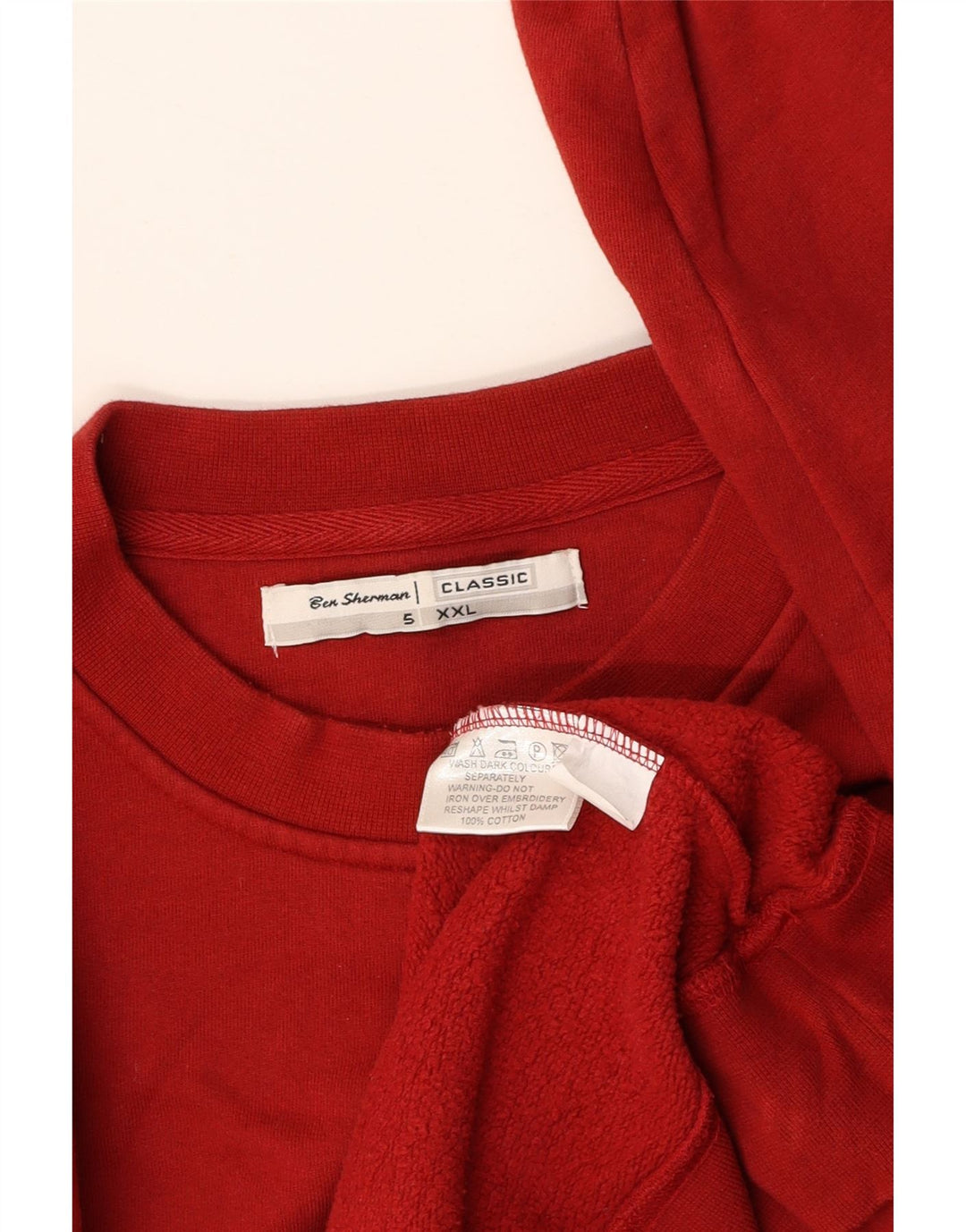 BEN SHERMAN Mens Sweatshirt Jumper 2XL Red Cotton