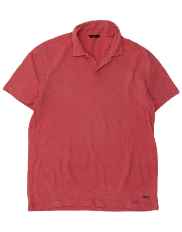 MASSIMO DUTTI Mens Polo Shirt Medium Pink