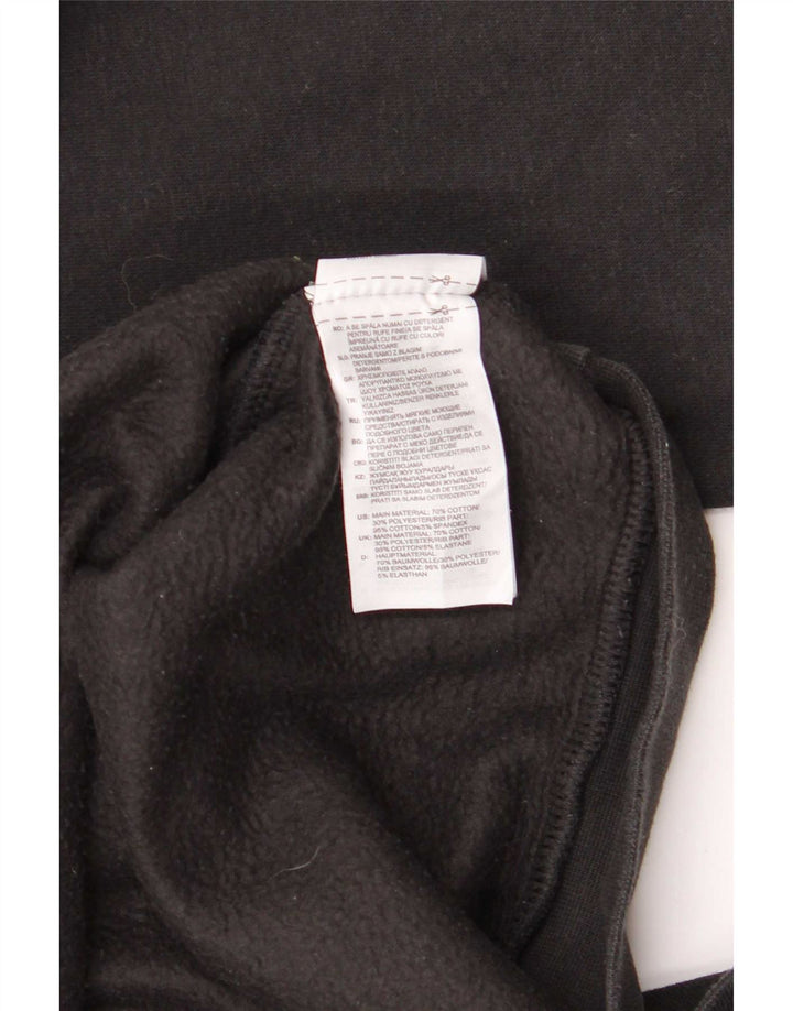 Adidas Mens Hoodie Jumper Medium Black Cotton