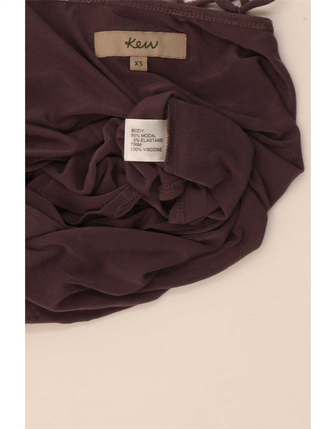 Vintage Womens Cami Top UK 4 XS Maroon Modal