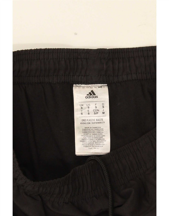 Adidas Mens Tracksuit Trousers Joggers Small Black Polyester