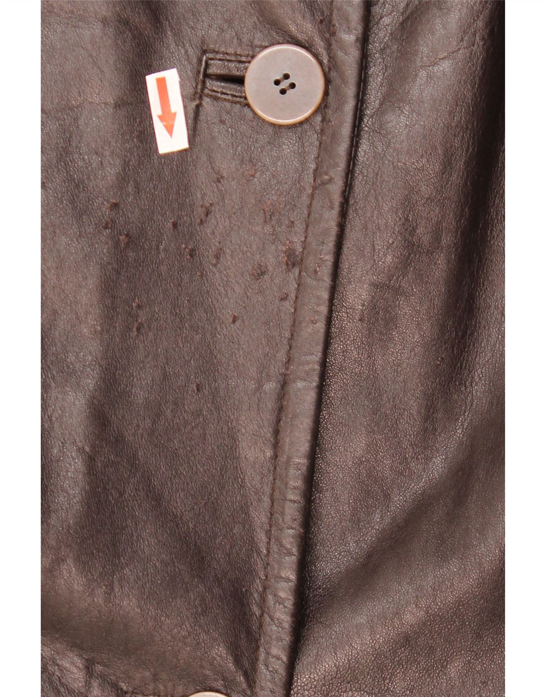 Vintage Womens Leather Coat IT 44 Medium Brown Leather