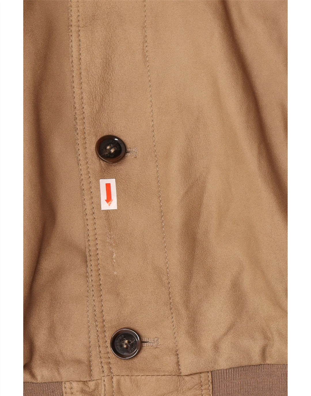 Mabrun Mens Leather Bomber Jacket IT 54 2XL Brown Leather