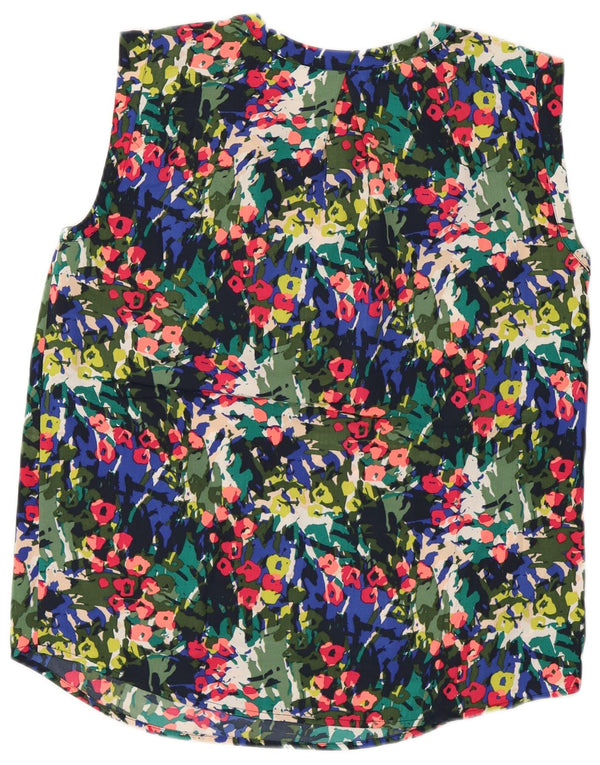 J. CREW Womens Sleeveless Blouse Top US 4 Small Multicoloured Floral