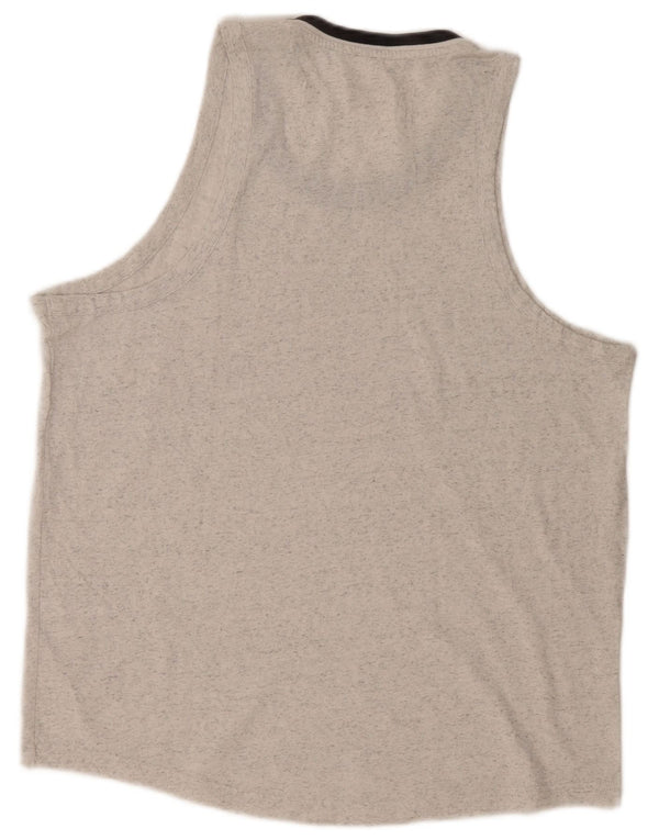 Adidas Mens Climalite Graphic Vest Top XL Grey Flecked Cotton