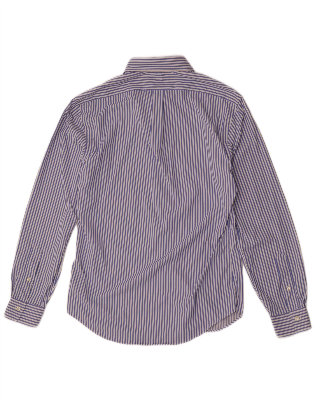 Ralph Lauren Mens Slim Fit Shirt Medium Blue Pinstripe Nylon