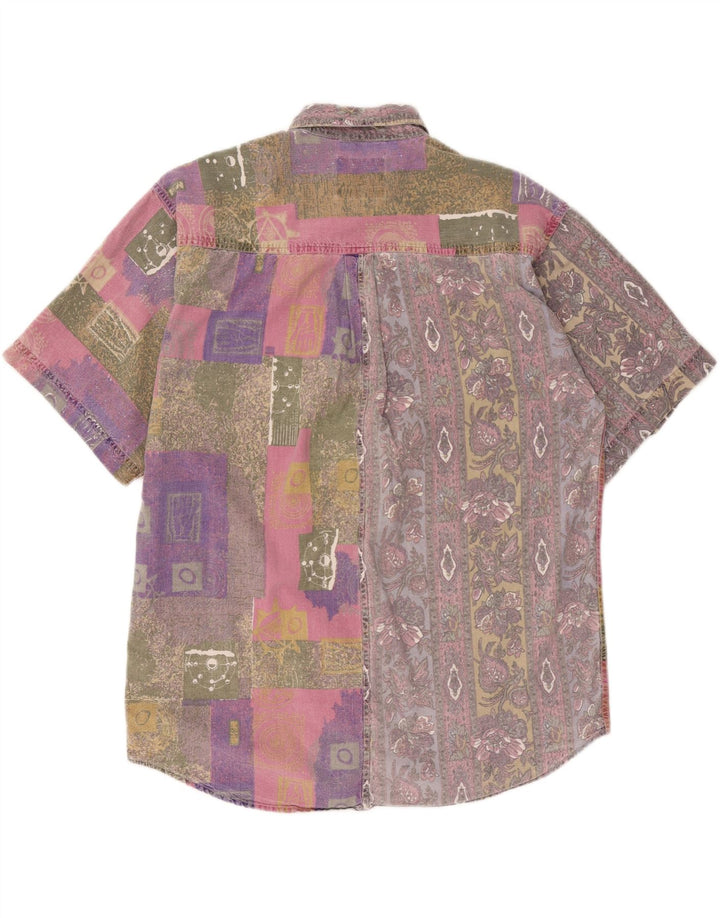 Southern Mens Short Sleeve Shirt XL Multicoloured Patchwork