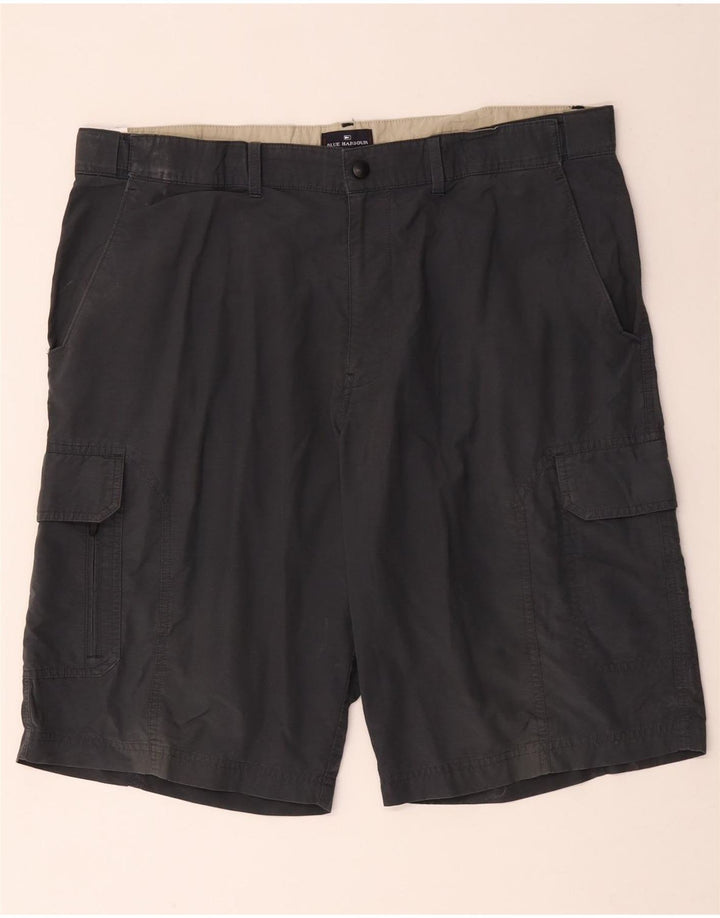 Marks & Spencer Mens Blue Harbour Cargo Shorts W38 XL Navy Blue Cotton