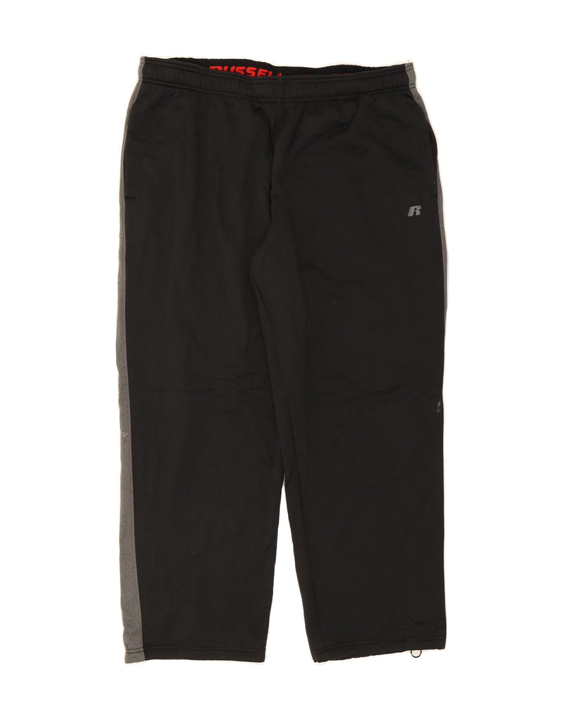 RUSSELL ATHLETIC Mens Tracksuit Trousers XL Black Colourblock Polyester Vintage Russell Athletic and Second-Hand Russell Athletic from Messina Hembry 